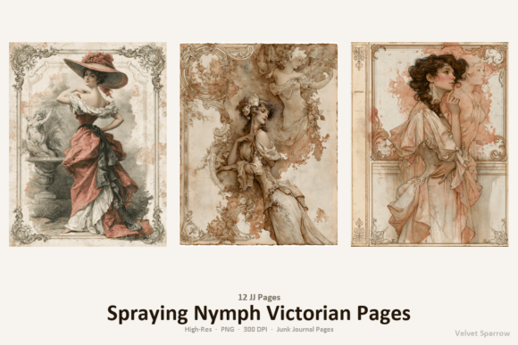 Download Spraying Nymph Victorian Pages - Victorian Collection