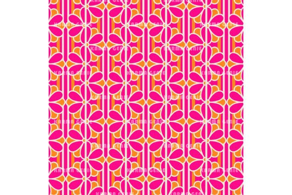 Download Retro 1960s Cute Pink Flowers Background - 60s Collection