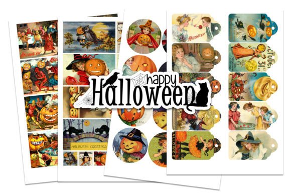 Download Vintage Victorian Halloween Collages - Victorian Collection