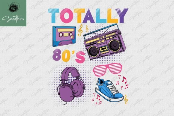 Download Totally 80s Party Turntable Cassette PNG - 80s Collection