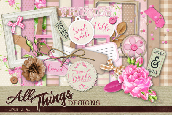 Download Sweet &amp; Simple Digital Scrapbook Kit - Digital scrapbook kit Collection
