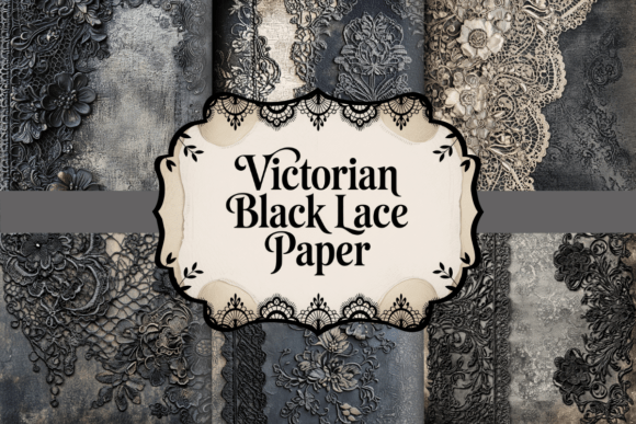 Download Victorian Black Lace Paper - Victorian Collection
