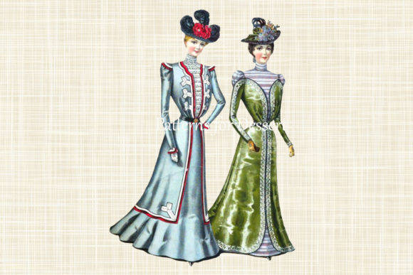 Download Victorian Women Vintage Clip Art - Victorian Collection