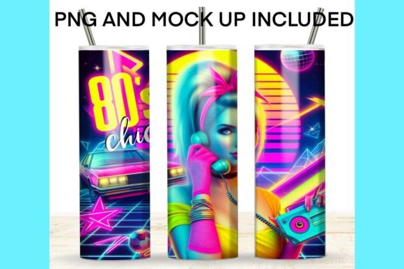 Download 1980s Retro Neon Chic Tumbler - 80s Collection