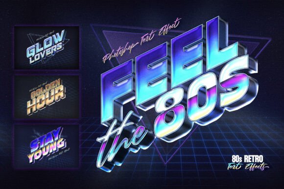Download 80s Retro Nostalgia Text Effects - 80s Collection